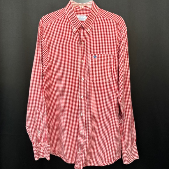 Coast Boardwalk Other - Coast Boardwalk Men’s L Red White Gingham Button Down Shirt Long Sleeve USA